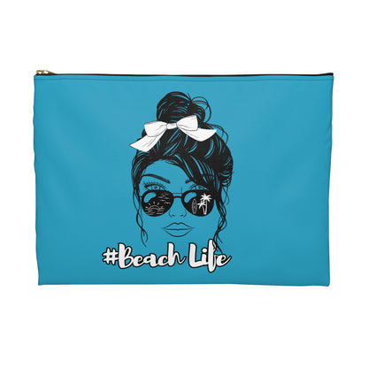 #Beach Life Accessory Pouch - Stylish Summer Storage for Beach Lovers