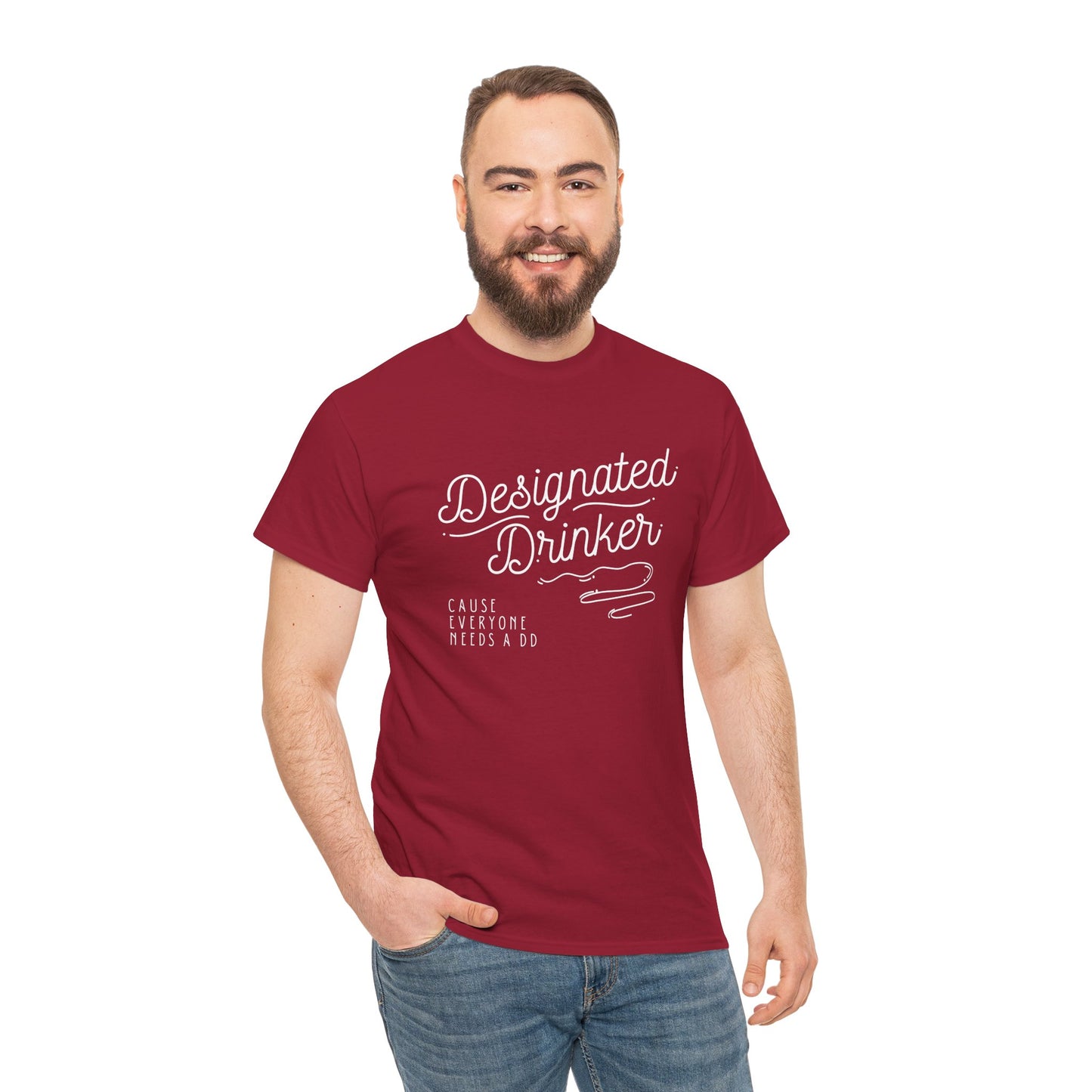 DD Designated Drinker Unisex Heavy Cotton Tee - Perfect for Parties & Gatherings