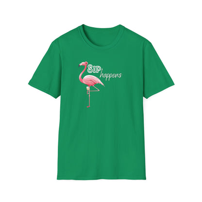 Sip Happens, Unisex Softstyle T-Shirt