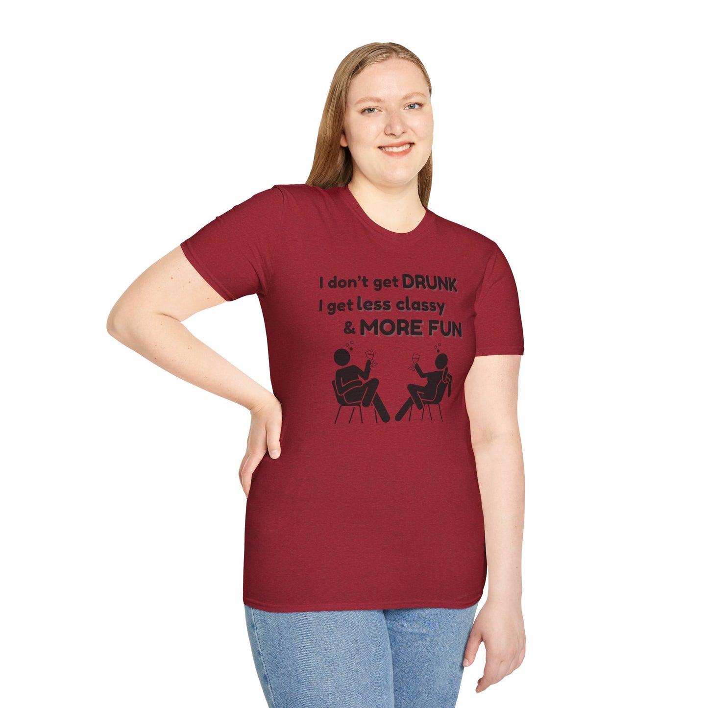 Less Classy More Fun, Unisex Softstyle T-Shirt