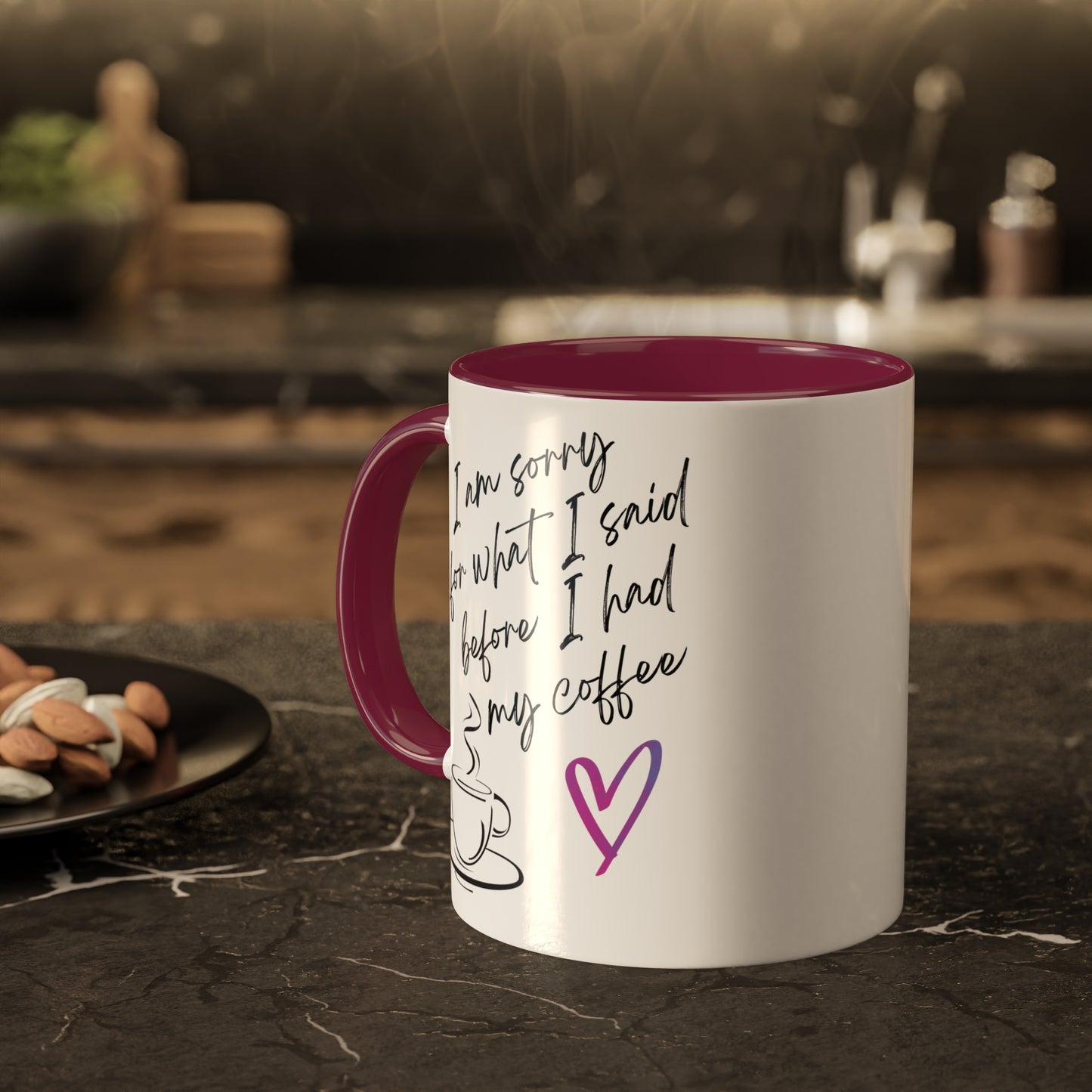 Sorry for what I said before I had my coffee, Colorful Mugs, 11oz