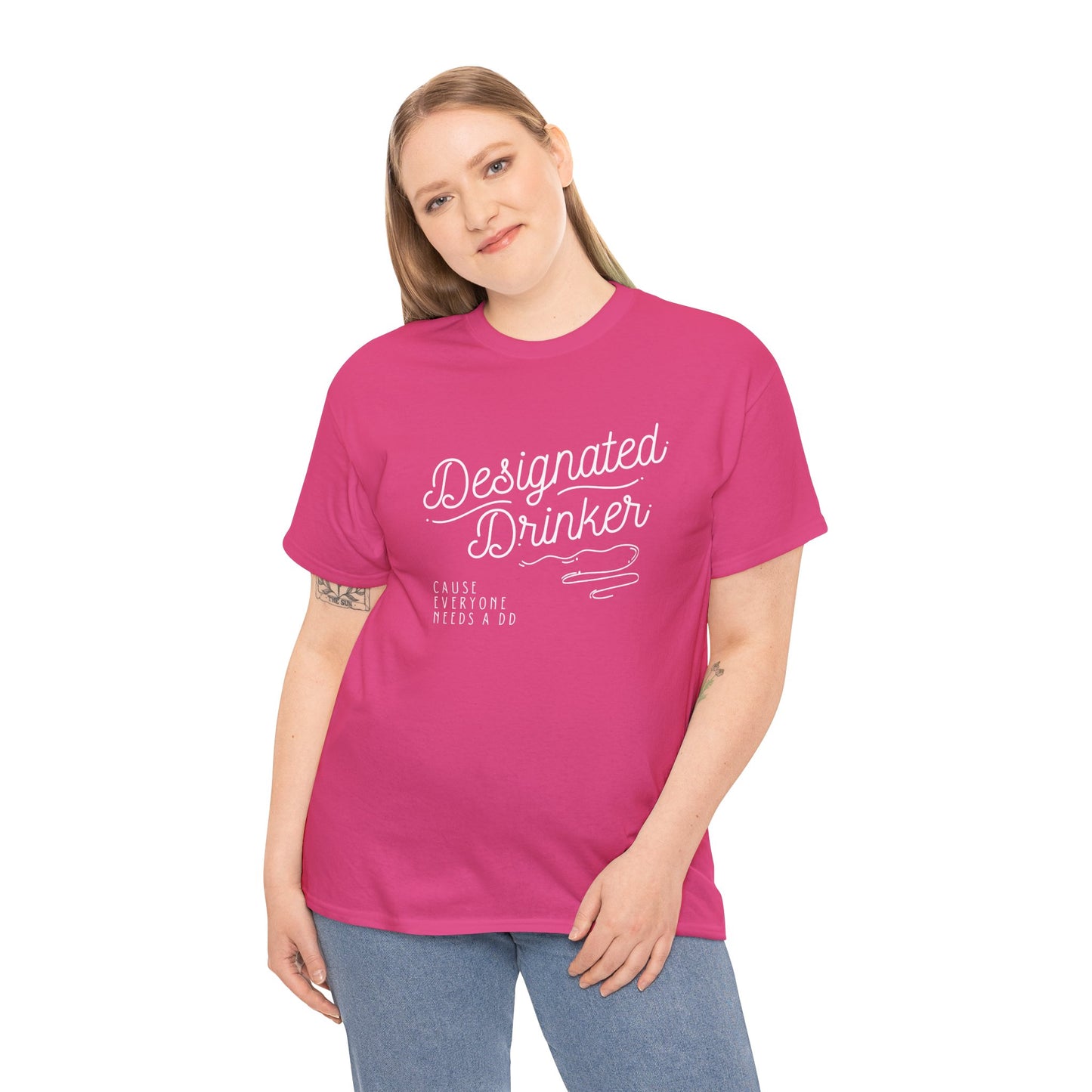 DD Designated Drinker Unisex Heavy Cotton Tee - Perfect for Parties & Gatherings