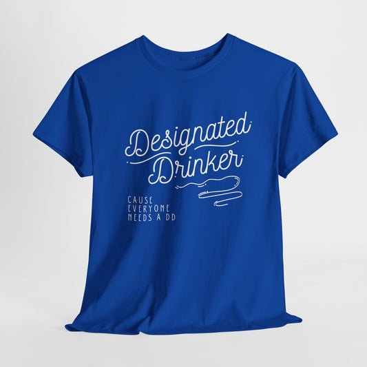DD Designated Drinker Unisex Heavy Cotton Tee - Perfect for Parties & Gatherings