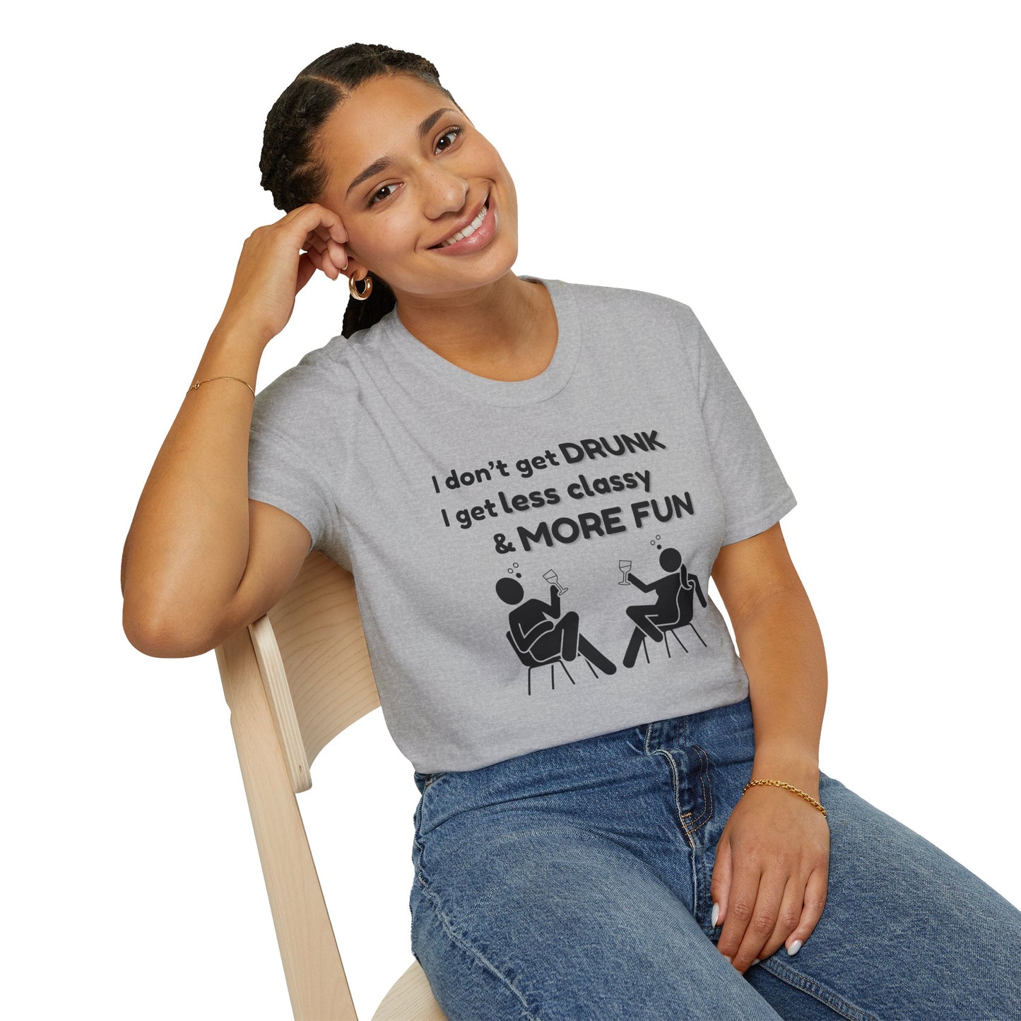 Less Classy More Fun, Unisex Softstyle T-Shirt