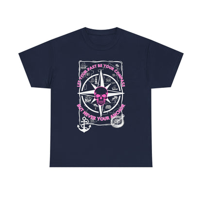 Graphic Tee - Edgy Skull Pink 'Don't Let Your Past Be Your Anchor'