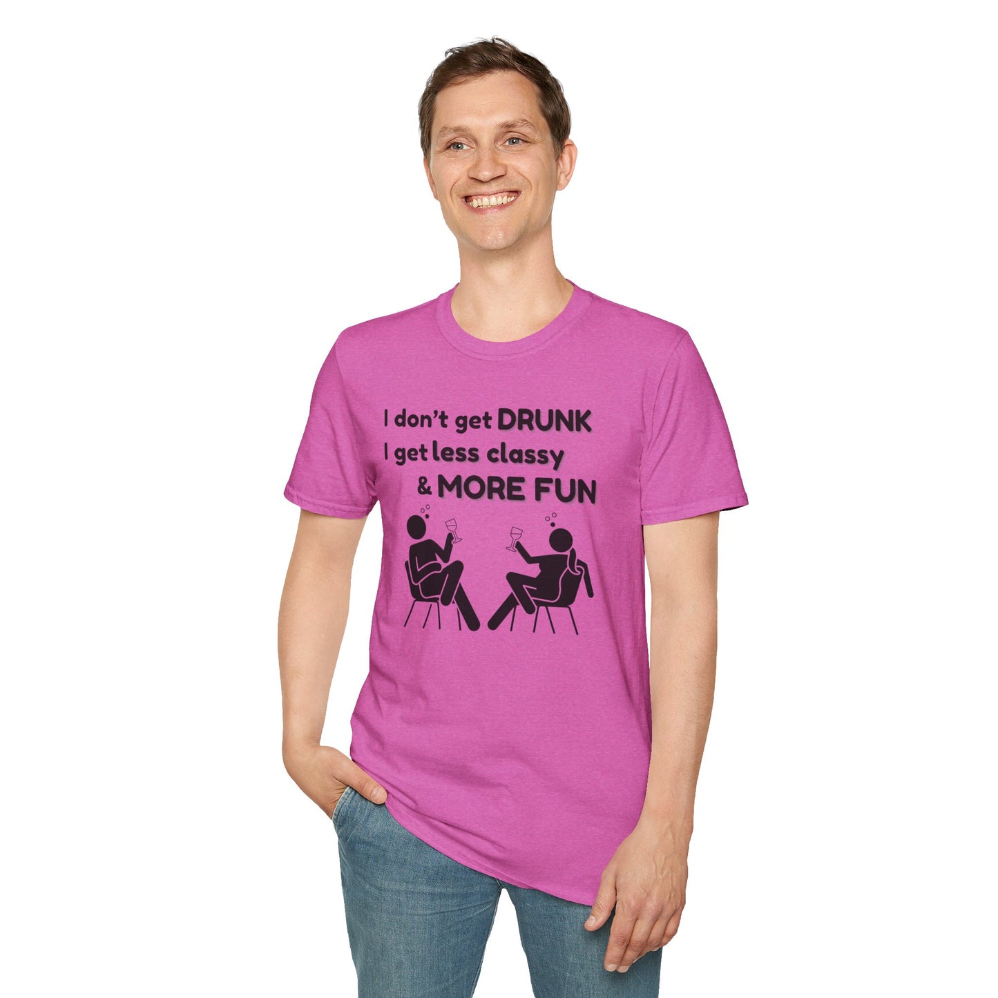 Less Classy More Fun, Unisex Softstyle T-Shirt