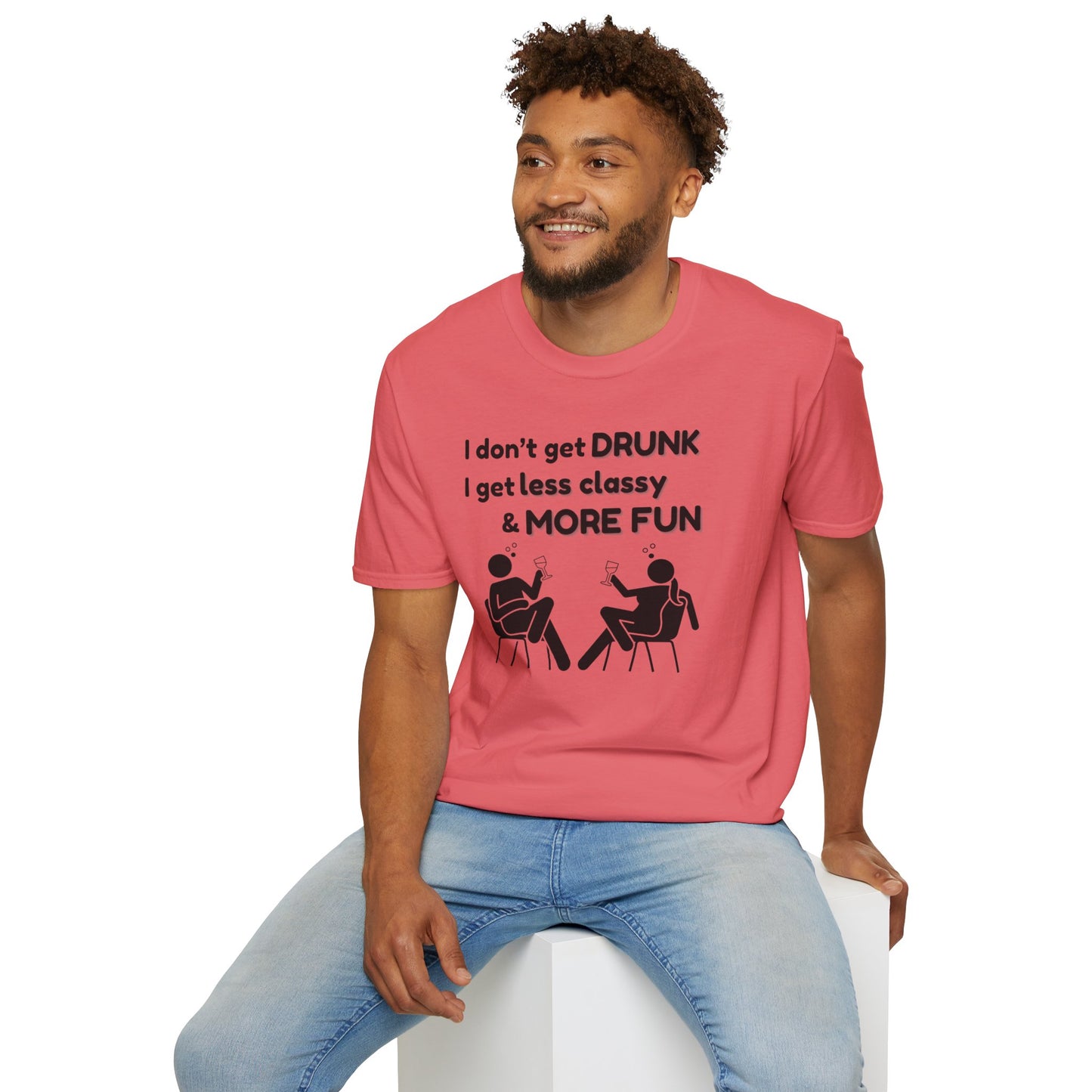 Less Classy More Fun, Unisex Softstyle T-Shirt