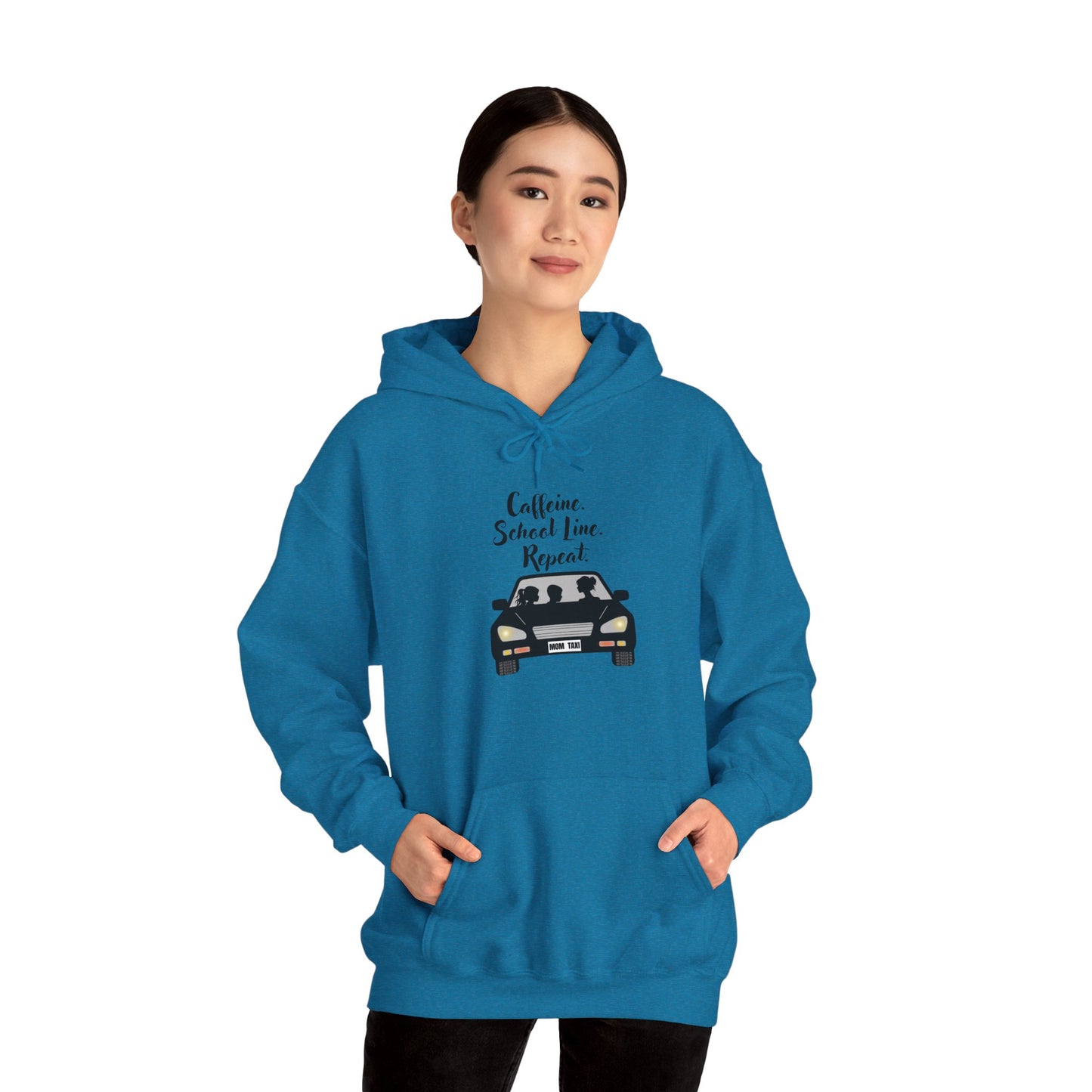 Caffeine, Car, Time Repeat Hoodie | Cozy Unisex Sweatshirt for Coffee Lovers