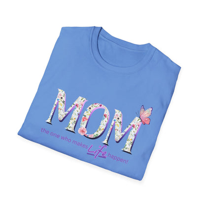Floral Butterfly MOM T-Shirt - Perfect Gift for Mother's Day