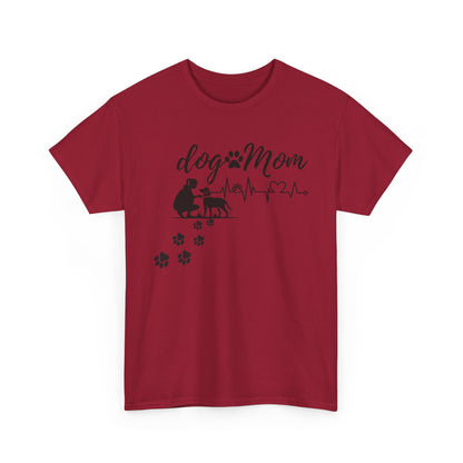 Cute Dog Mom Unisex Heavy Cotton Tee - Perfect Gift for Dog Lovers