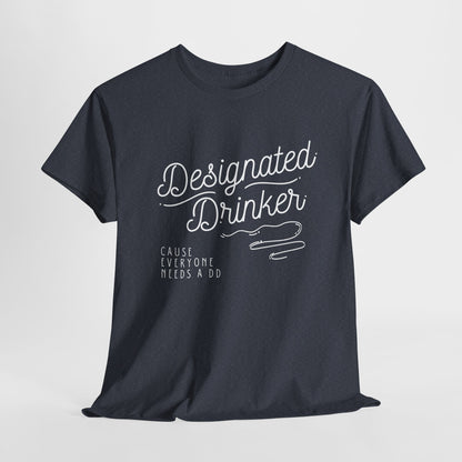 DD Designated Drinker Unisex Heavy Cotton Tee - Perfect for Parties & Gatherings