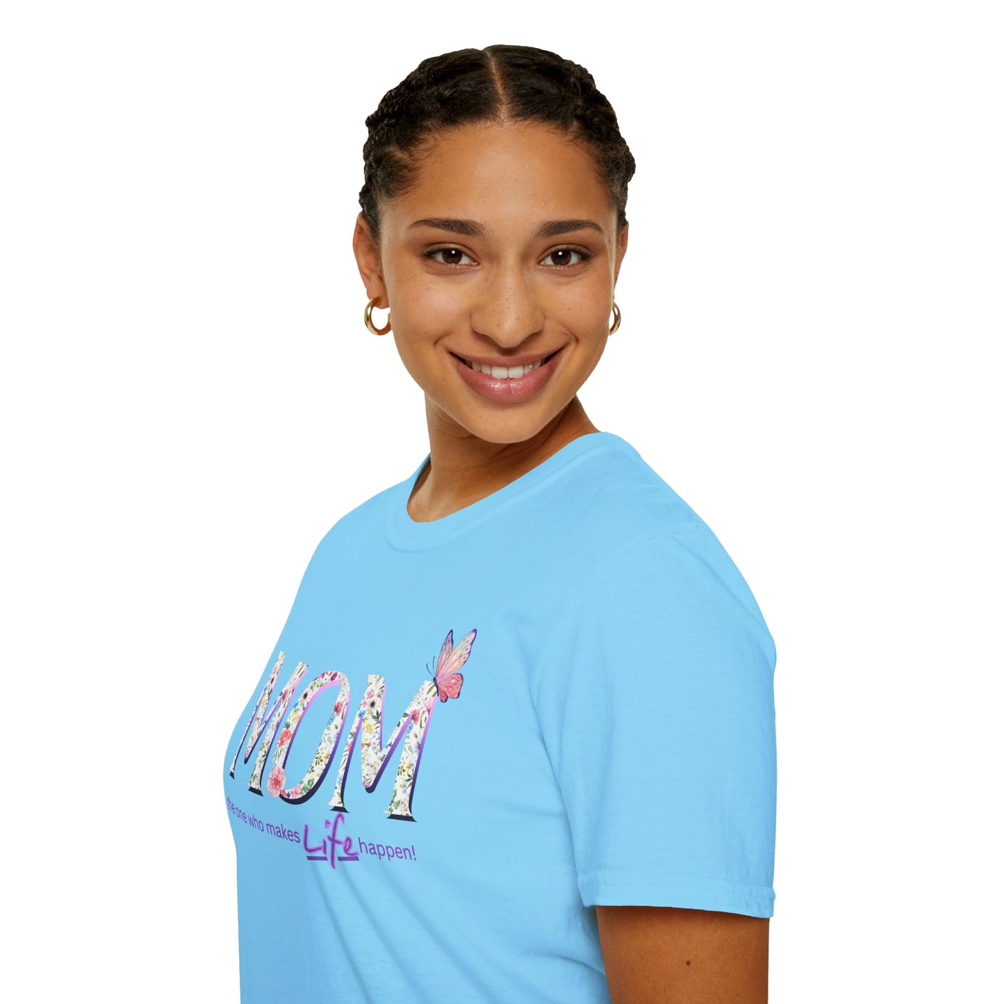 Floral Butterfly MOM T-Shirt - Perfect Gift for Mother's Day