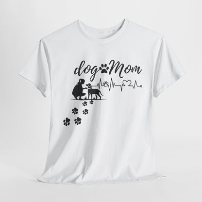 Cute Dog Mom Unisex Heavy Cotton Tee - Perfect Gift for Dog Lovers