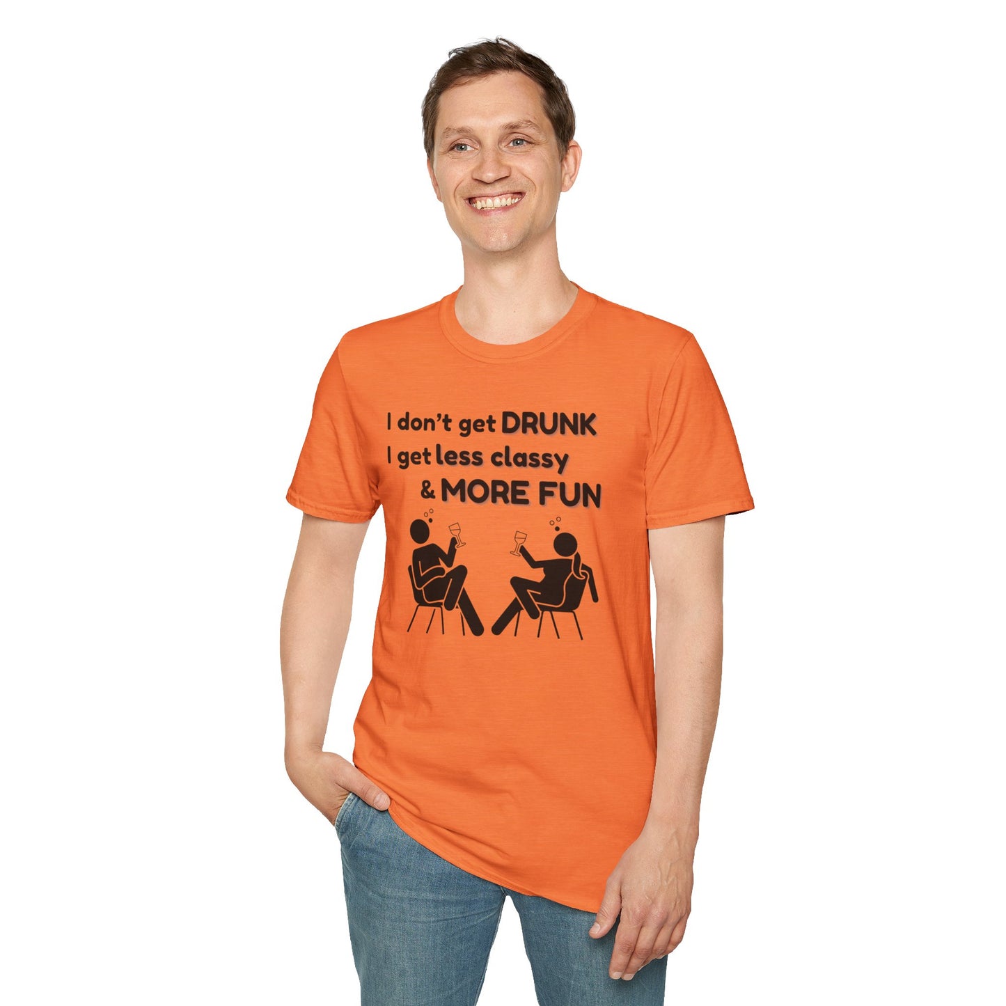 Less Classy More Fun, Unisex Softstyle T-Shirt