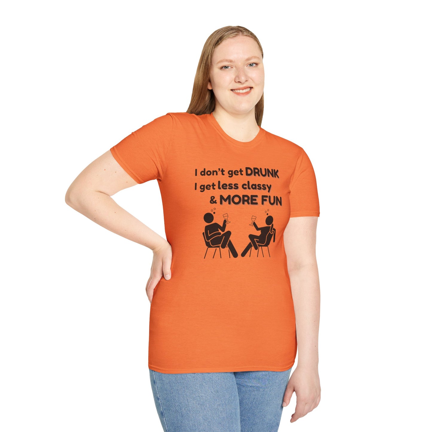 Less Classy More Fun, Unisex Softstyle T-Shirt
