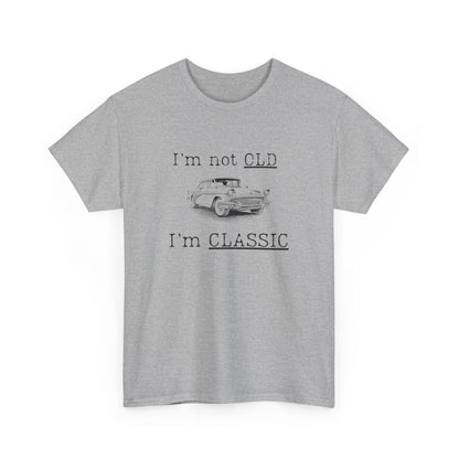 Vintage Car Classic Tee - "I'm Not OLD I'm CLASSIC" Unisex Heavy Cotton T-Shirt