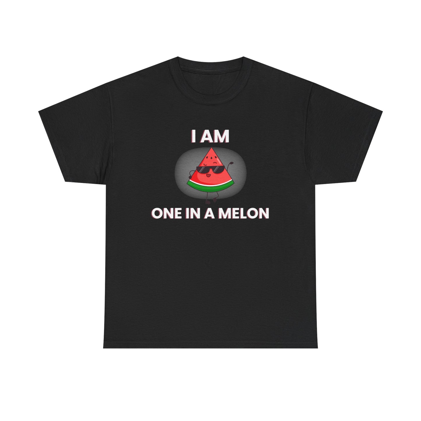 Funny Watermelon T-Shirt - I Am One in a Melon - Unisex Heavy Cotton Tee