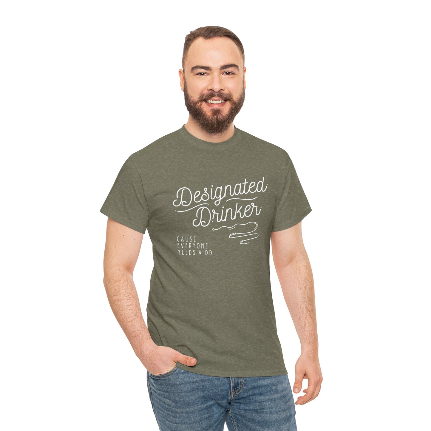 DD Designated Drinker Unisex Heavy Cotton Tee - Perfect for Parties & Gatherings