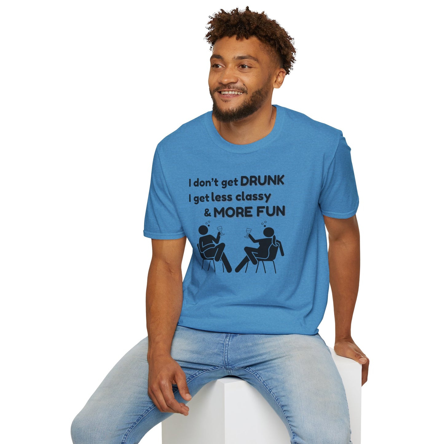 Less Classy More Fun, Unisex Softstyle T-Shirt