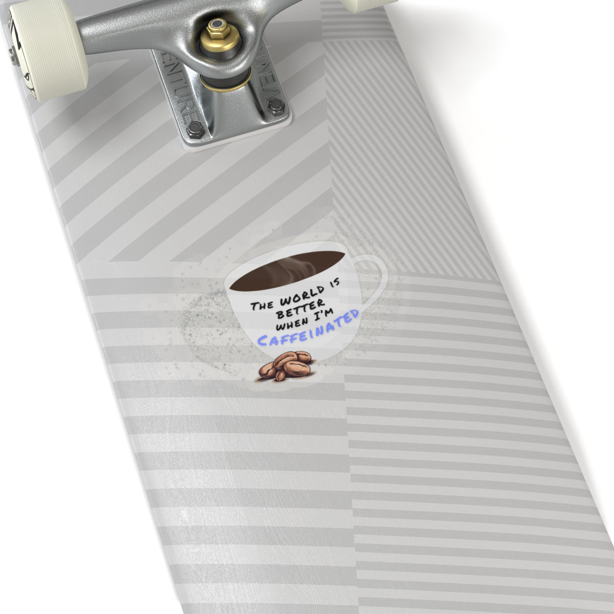 The world is better when I am caffeinated, Kiss-Cut Stickers