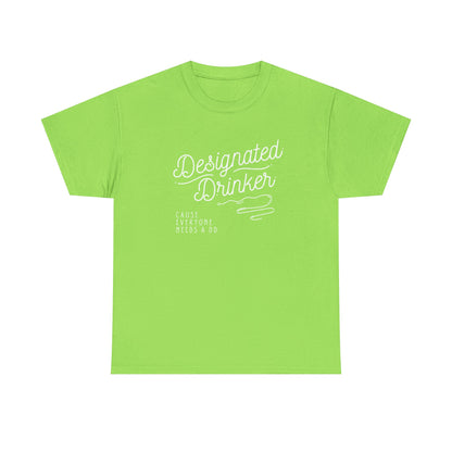 DD Designated Drinker Unisex Heavy Cotton Tee - Perfect for Parties & Gatherings