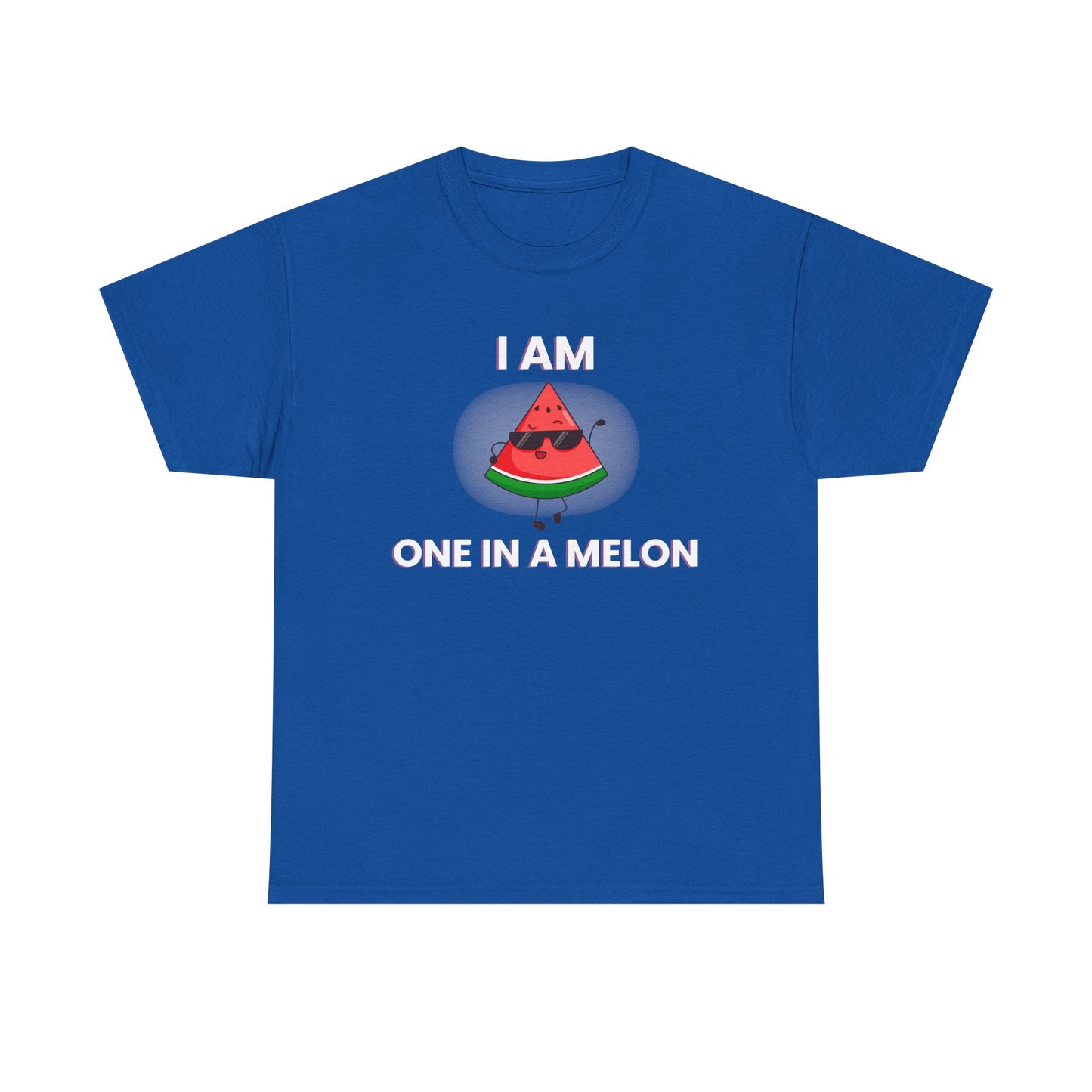 Funny Watermelon T-Shirt - I Am One in a Melon - Unisex Heavy Cotton Tee