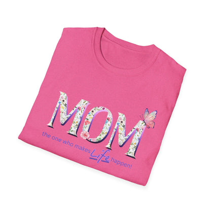 Floral Butterfly MOM T-Shirt - Perfect Gift for Mother's Day