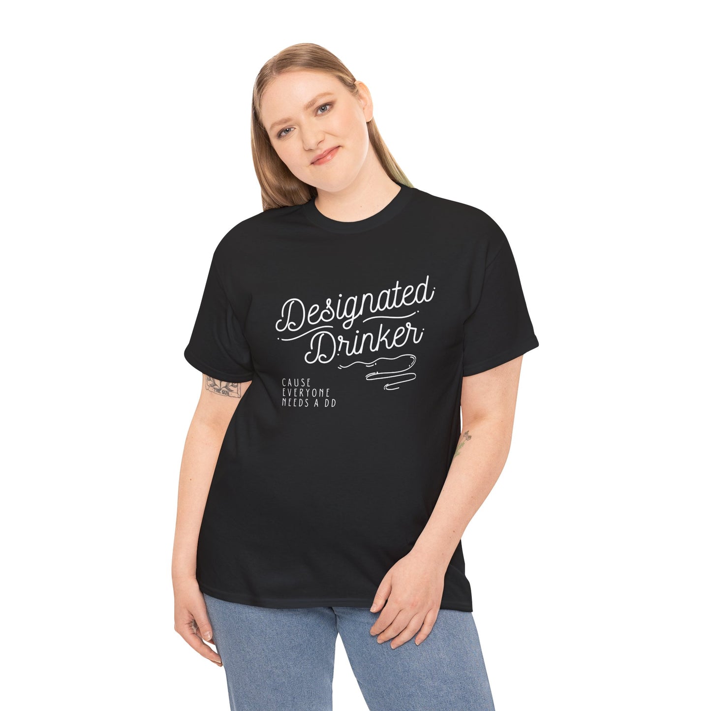 DD Designated Drinker Unisex Heavy Cotton Tee - Perfect for Parties & Gatherings