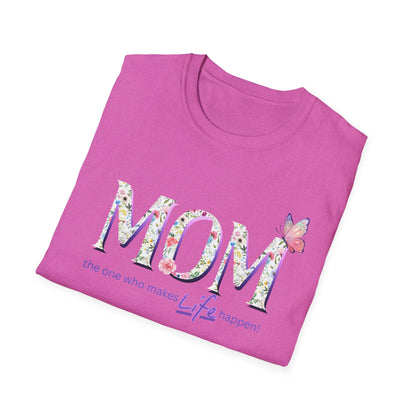 Floral Butterfly MOM T-Shirt - Perfect Gift for Mother's Day
