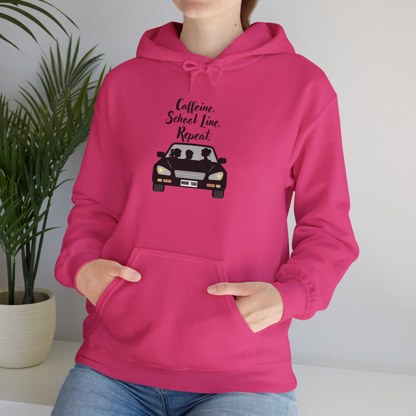 Caffeine, Car, Time Repeat Hoodie | Cozy Unisex Sweatshirt for Coffee Lovers