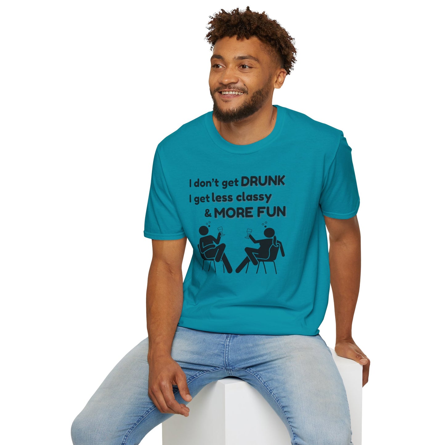Less Classy More Fun, Unisex Softstyle T-Shirt