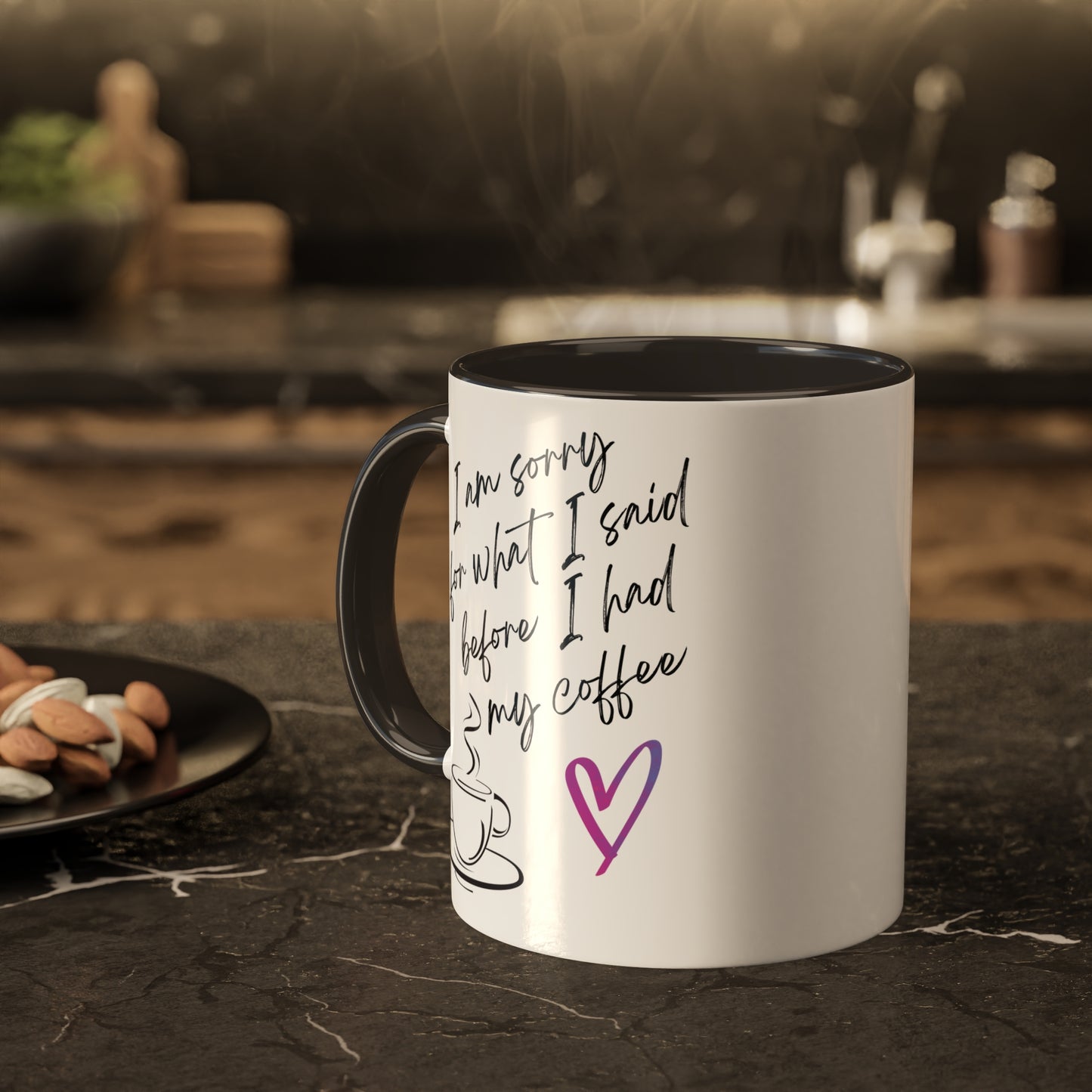 Sorry for what I said before I had my coffee, Colorful Mugs, 11oz
