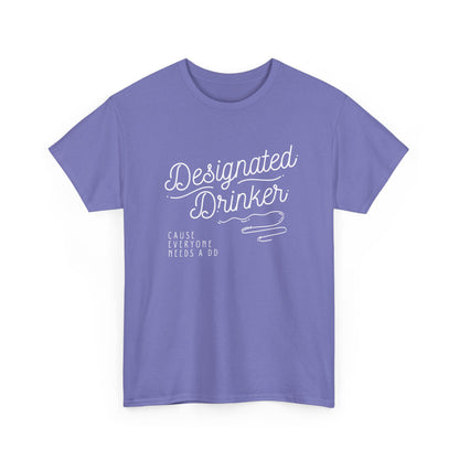 DD Designated Drinker Unisex Heavy Cotton Tee - Perfect for Parties & Gatherings