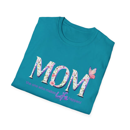 Floral Butterfly MOM T-Shirt - Perfect Gift for Mother's Day
