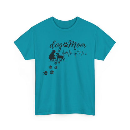 Cute Dog Mom Unisex Heavy Cotton Tee - Perfect Gift for Dog Lovers