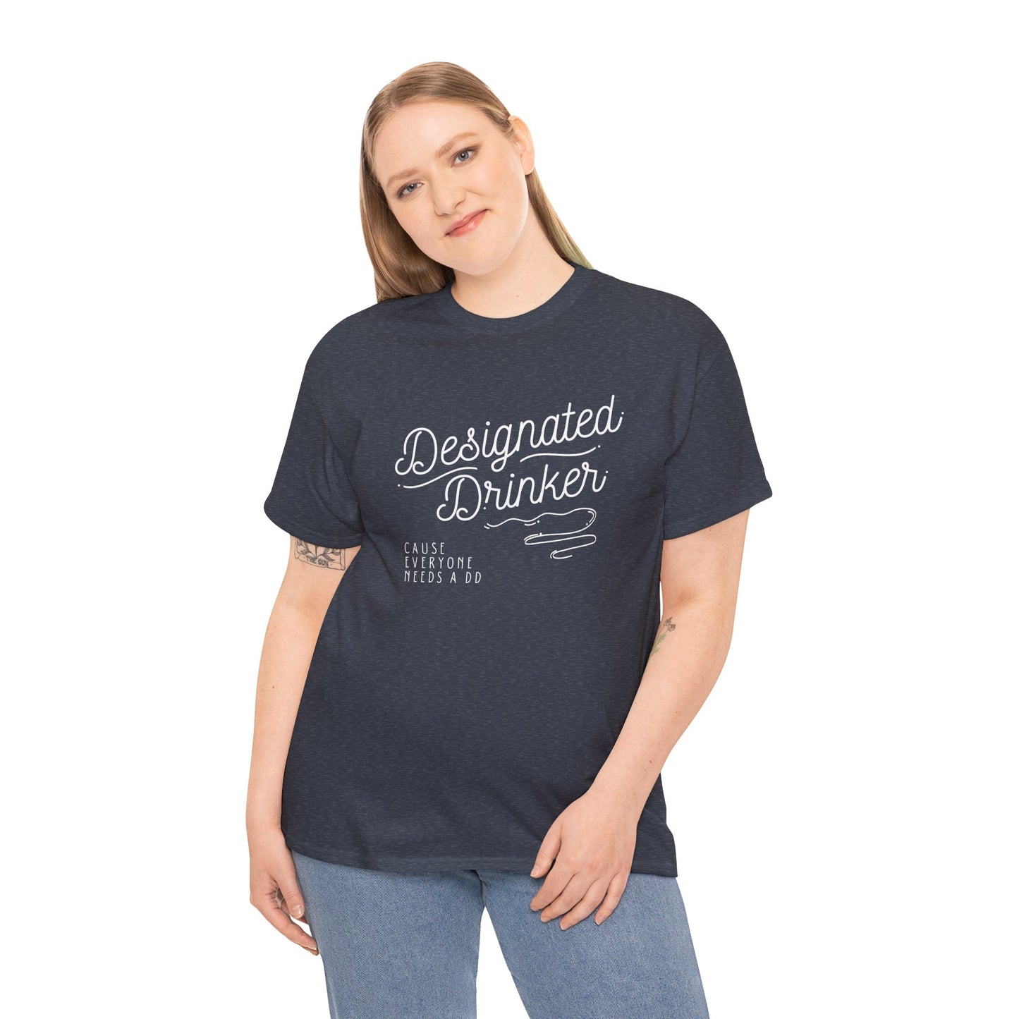 DD Designated Drinker Unisex Heavy Cotton Tee - Perfect for Parties & Gatherings