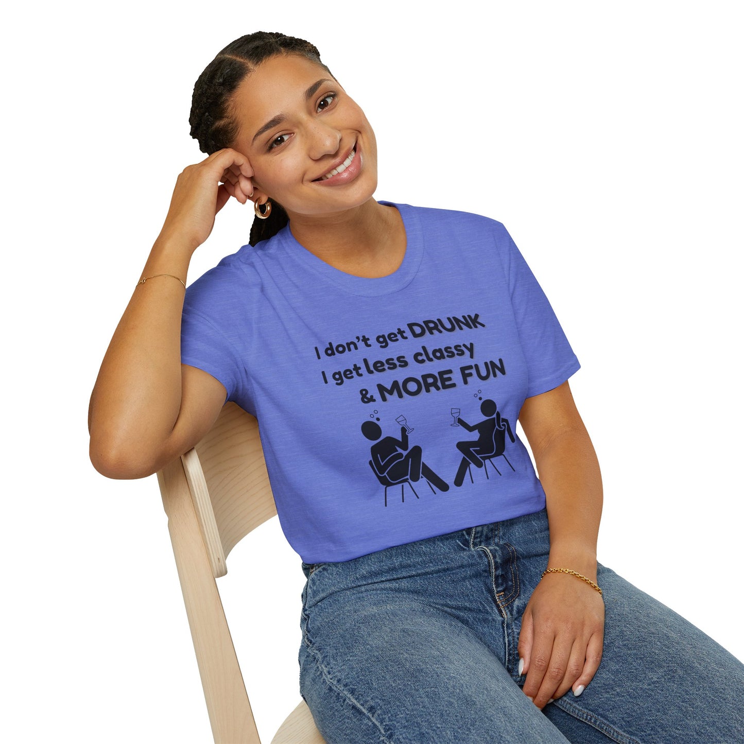 Less Classy More Fun, Unisex Softstyle T-Shirt