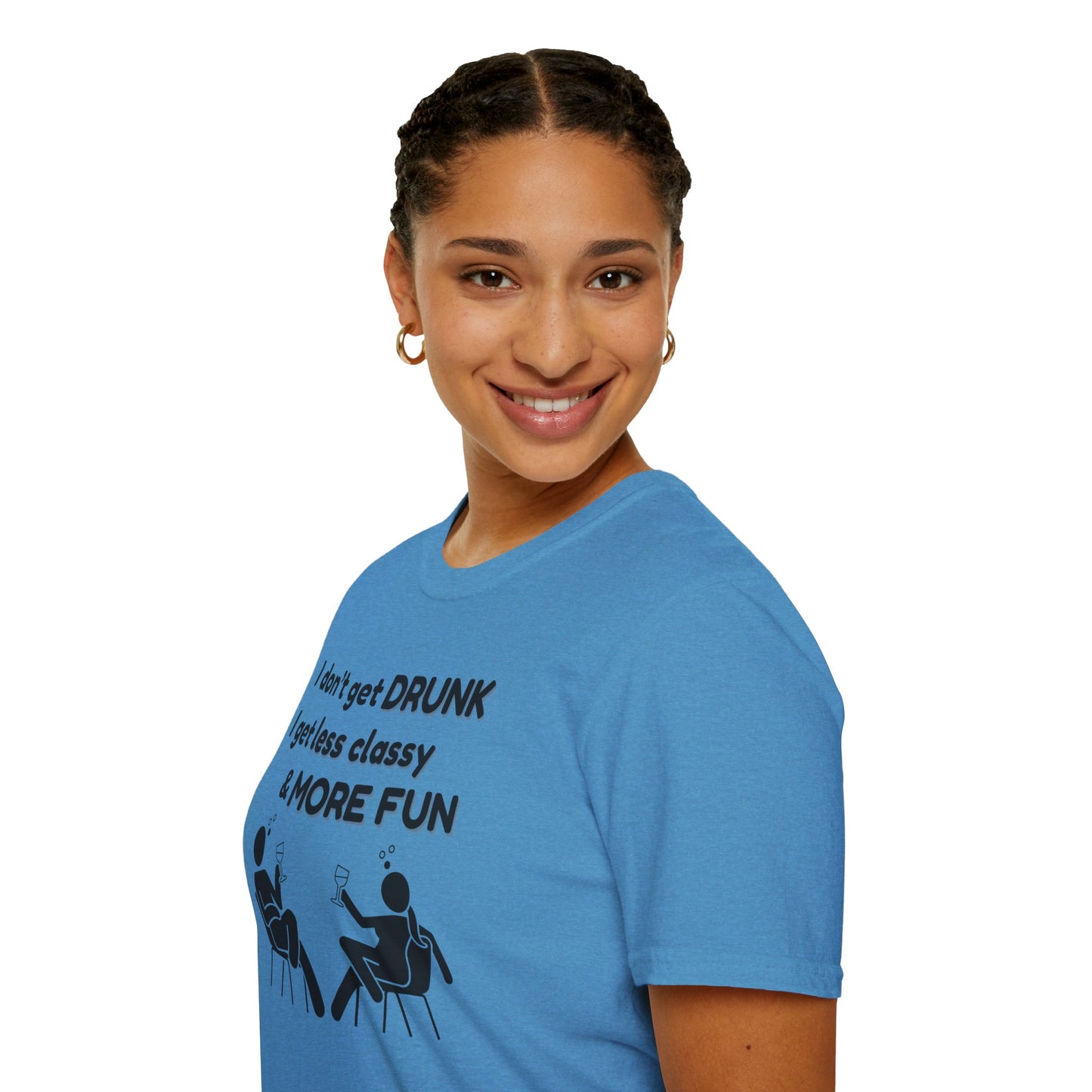 Less Classy More Fun, Unisex Softstyle T-Shirt