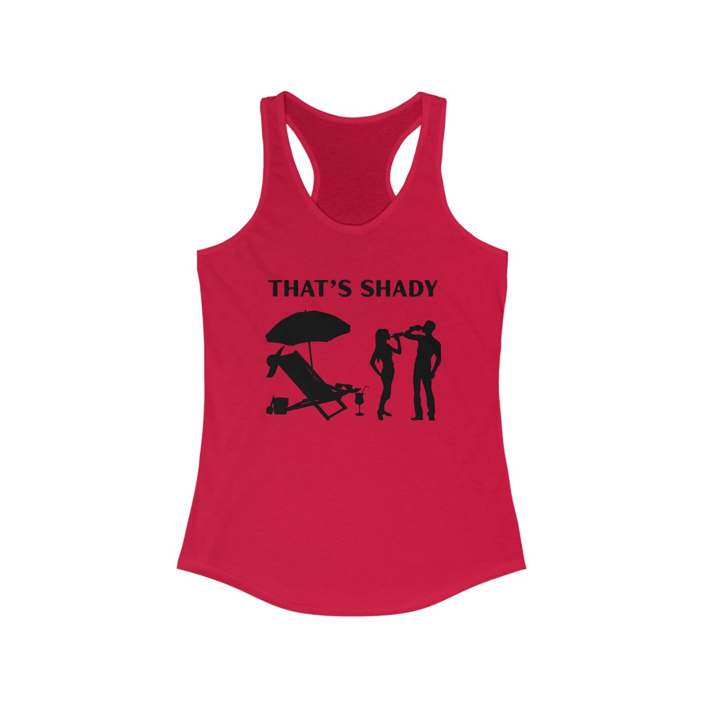 Funny Women's Racerback Tank Top - "That's Shady" Summer Tee