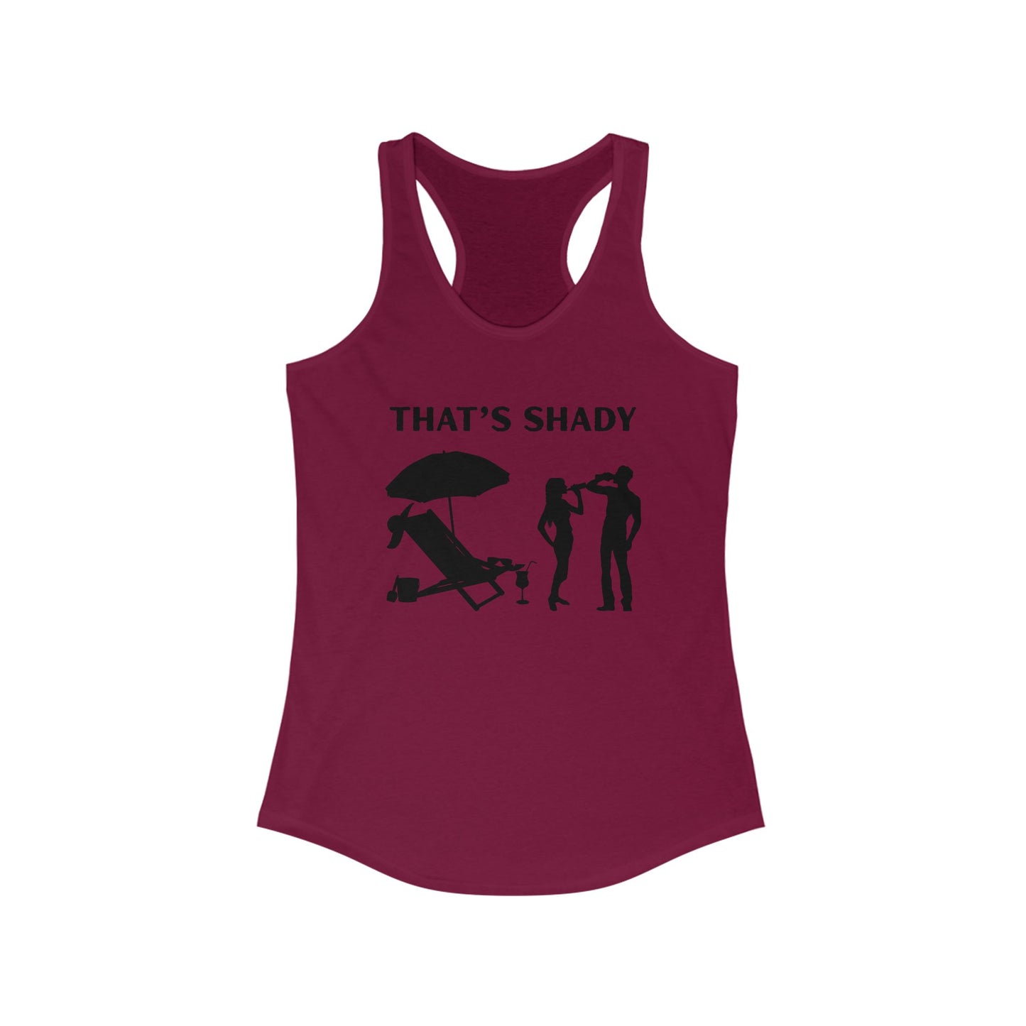 Funny Women's Racerback Tank Top - "That's Shady" Summer Tee