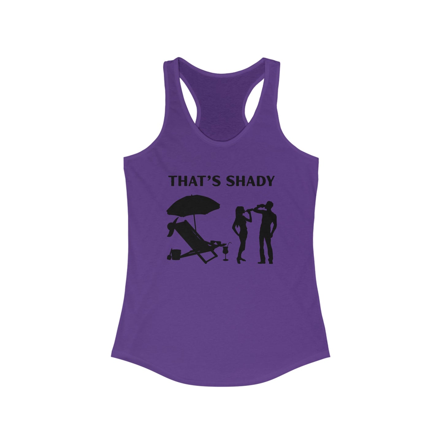 Funny Women's Racerback Tank Top - "That's Shady" Summer Tee