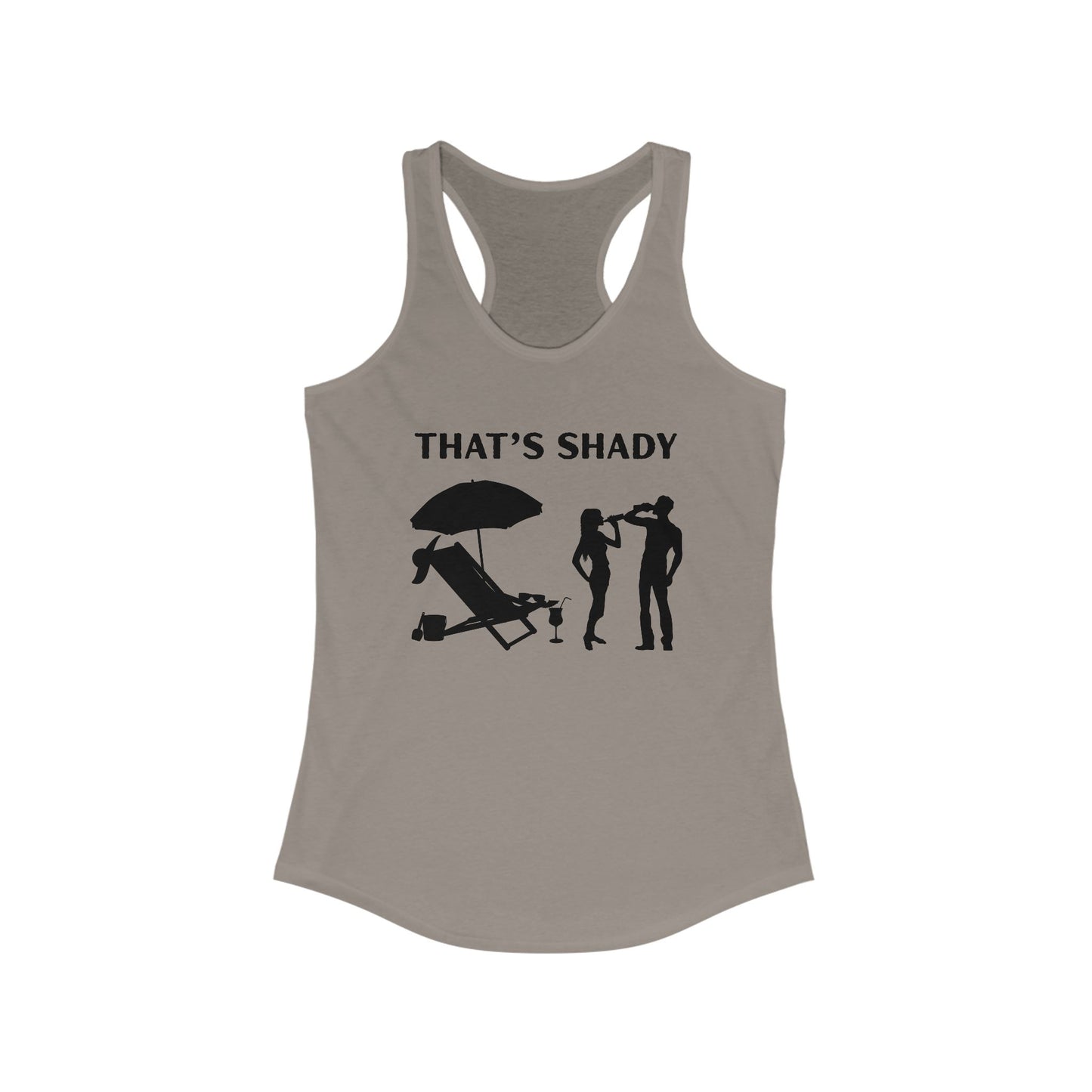 Funny Women's Racerback Tank Top - "That's Shady" Summer Tee