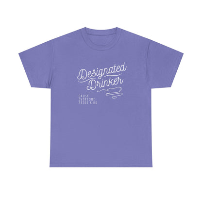 DD Designated Drinker Unisex Heavy Cotton Tee - Perfect for Parties & Gatherings