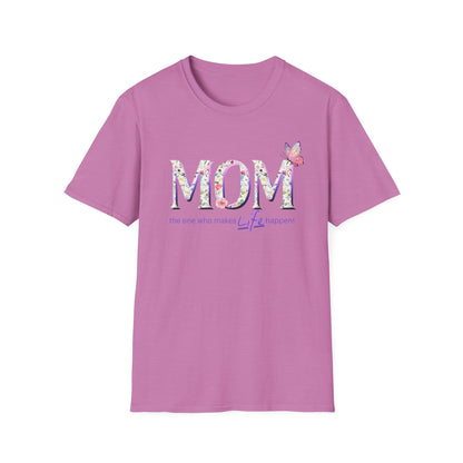 Floral Butterfly MOM T-Shirt - Perfect Gift for Mother's Day