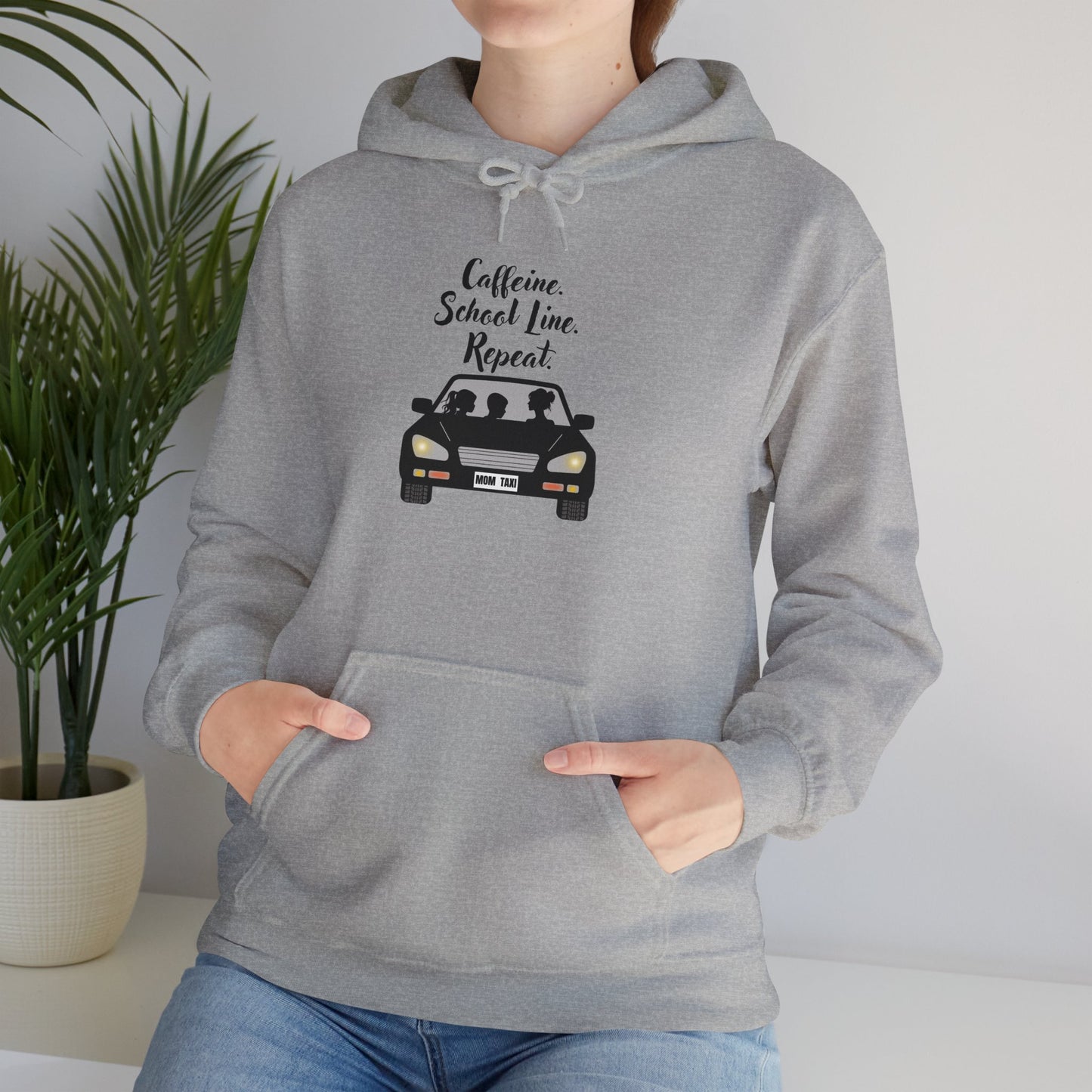 Caffeine, Car, Time Repeat Hoodie | Cozy Unisex Sweatshirt for Coffee Lovers
