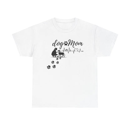 Cute Dog Mom Unisex Heavy Cotton Tee - Perfect Gift for Dog Lovers