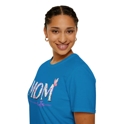 Floral Butterfly MOM T-Shirt - Perfect Gift for Mother's Day