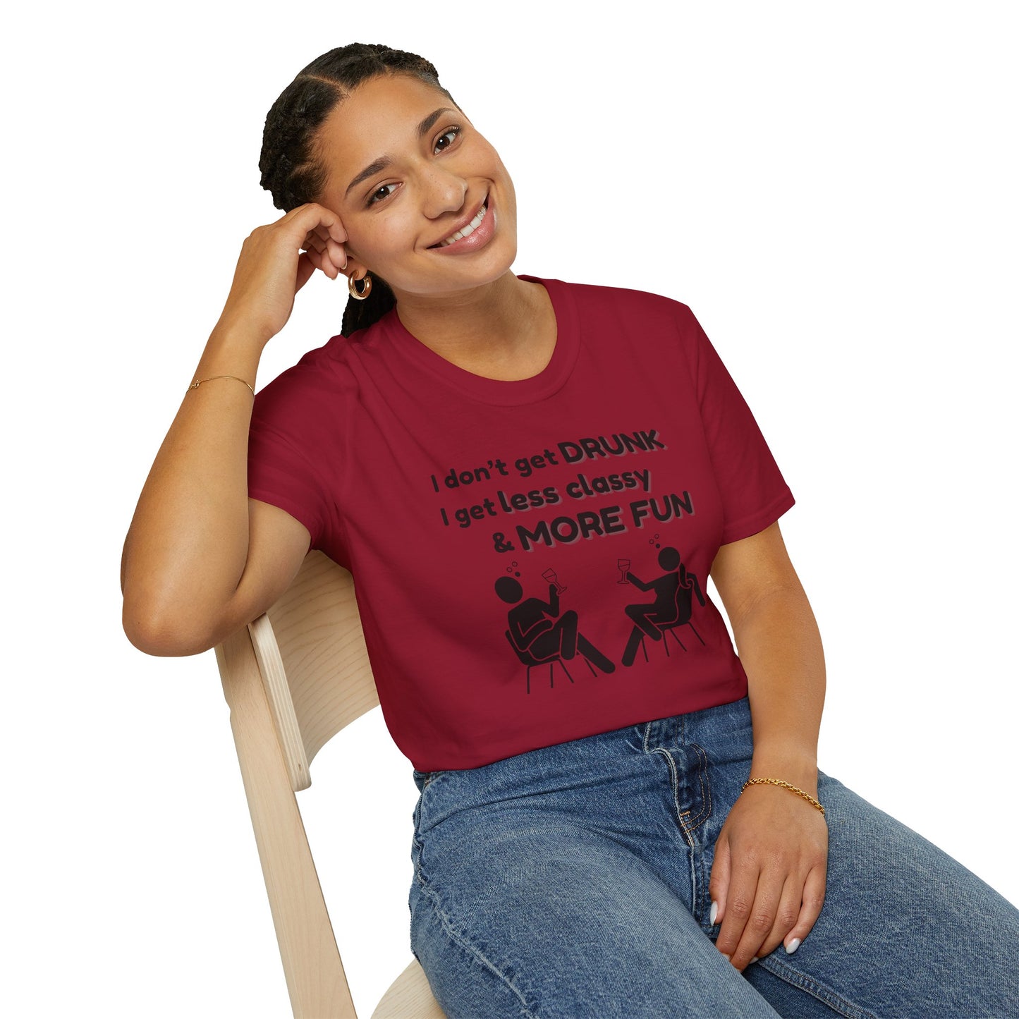 Less Classy More Fun, Unisex Softstyle T-Shirt