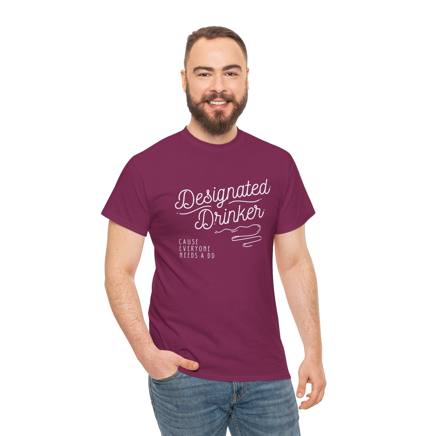 DD Designated Drinker Unisex Heavy Cotton Tee - Perfect for Parties & Gatherings