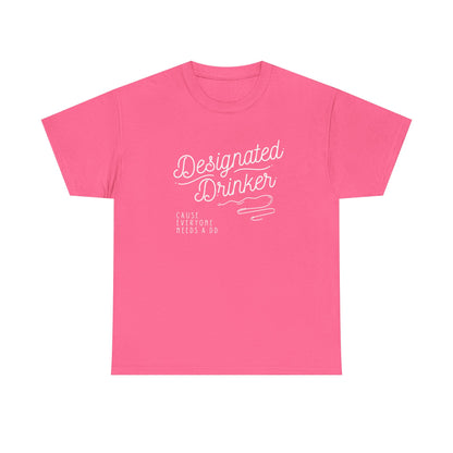 DD Designated Drinker Unisex Heavy Cotton Tee - Perfect for Parties & Gatherings